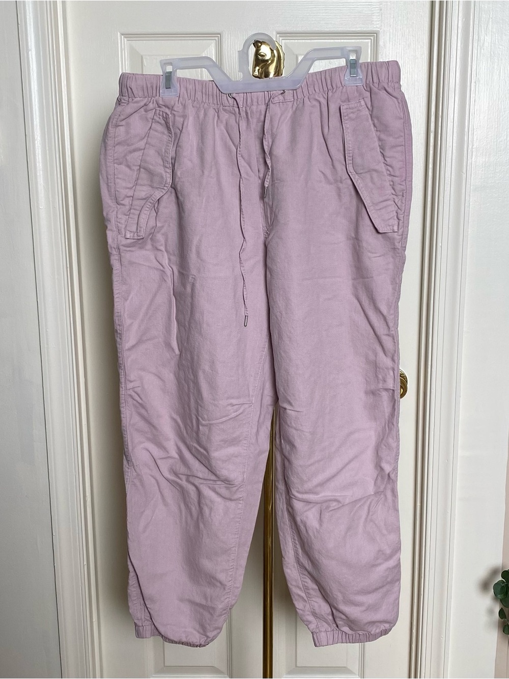 GAP Lavender Linen Elastic Waist Casual Jogger Pants